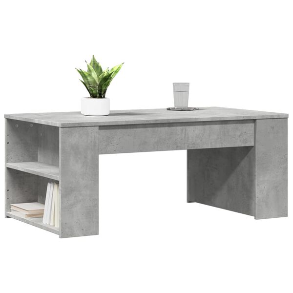 vidaXL Tavolino Salotto Grigio Cemento 102x55x42 cm Legno Multistrato