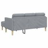 vidaXL Set di divani con cuscino 2 pcs Grigio chiaro Poliestere