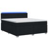 vidaXL Letto con Box Spring, Materasso e LED Nero 180 x 200 cm Tessuto