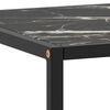 vidaXL Tavolino da Salotto Nero con Vetro Marmo Nero 120x50x35 cm
