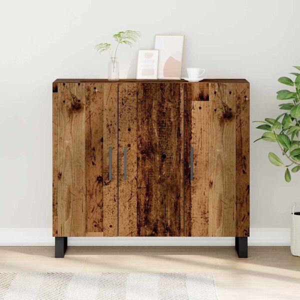 vidaXL Credenza Legno vecchio 90 x 34 x 80 cm Legno multistrato