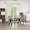 vidaXL Tavolo Pranzo NOAIN Gambe a Forma X 180x90x75 cm Legno Massello
