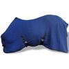 Coperta in pile con sovraccinghie 105 cm blu per cavalli