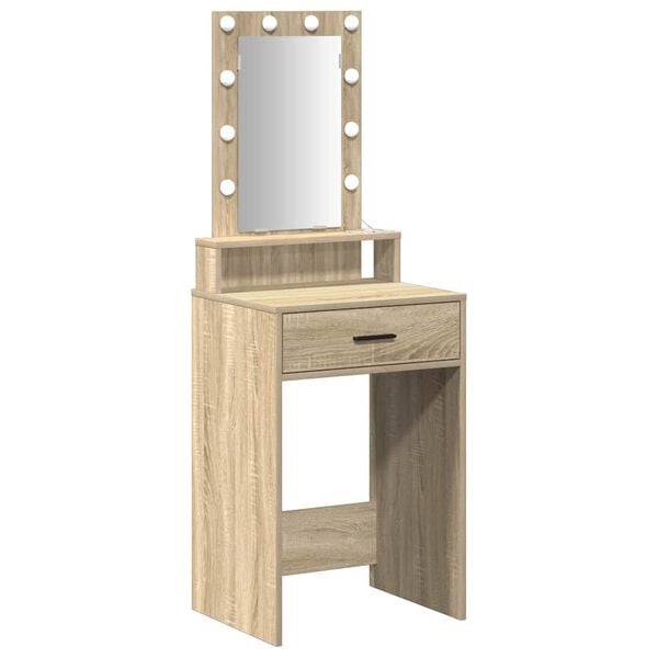 vidaXL Tavolo da Trucco Marrone 50 x 41 x 140 cm Legno multistrato