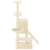 vidaXL Albero per Gatti con Tiragraffi in Sisal Crema 130,5 cm