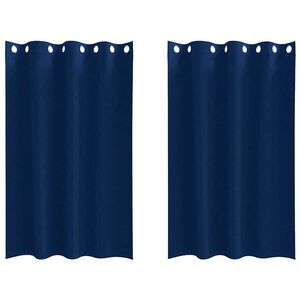 vidaXL Tende Blackout con Anelli 2 pcs Blu Scuro 175 x 140 cm