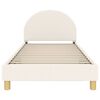 vidaXL Struttura letto bambini con testata Crema 90 x 190 cm