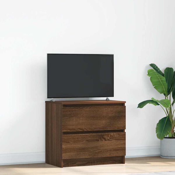 vidaXL Mobile TV Rovere Marrone 60x35x54 cm in Legno Multistrato