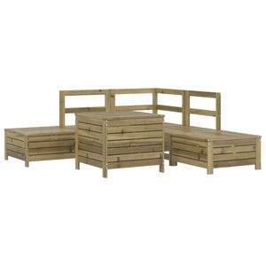 vidaXL Set Divani da Giardino 6 pz in Legno Impregnato di Pino