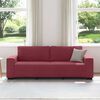 vidaXL Divano a 3 Posti Rosso Vino 220x77x82 cm in Tessuto