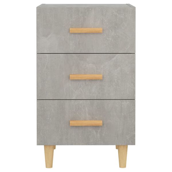 vidaXL Comodino Grigio Cemento 40x40x66 cm in Legno Multistrato