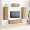vidaXL Set mobile TV 4 pcs Rovere artigianale Legno multistrato
