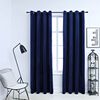 vidaXL Tende Oscuranti con Anelli 2 pz Blu Scuro in Velluto 140x225 cm