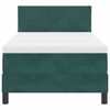 vidaXL Letto a molle con materasso Verde Scuro 90 x 190 cm Velluto