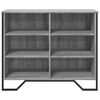 vidaXL Credenza Grigio Sonoma 91x35,5x74,5 cm in Legno Multistrato