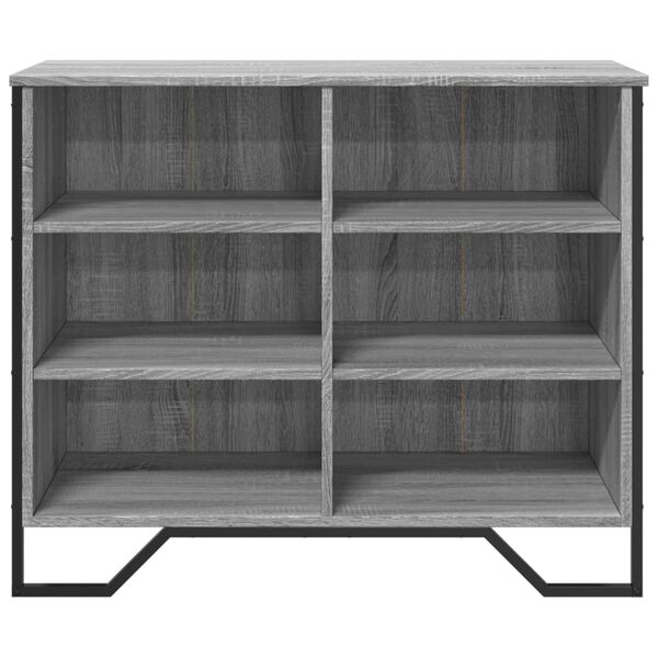 vidaXL Credenza Grigio Sonoma 91x35,5x74,5 cm in Legno Multistrato