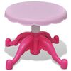 vidaXL Gioco Bambini Tastiera con Sgabello/Microfono 37 Tasti Rosa