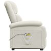 vidaXL Poltrona Alzapersona Massaggiante Crema in Velluto