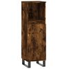 vidaXL Armadietto Bagno Rovere Fumo 30x30x100 cm in Legno Multistrato