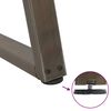 vidaXL Gambe per tavolo da pranzo a forma di V 3 pz in acciaio naturale 90x(72-73,3) cm
