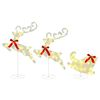 vidaXL Renna di Natale con slitta 3 pz 72 LED Bianco caldo