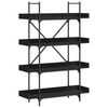vidaXL Libreria a 4 Ripiani Nera 100x33x145,5 cm in Legno Multistrato
