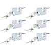 vidaXL Lucchetto 6 pz Argento Acciaio