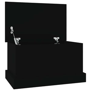 vidaXL Contenitore Portaoggetti Nero 50x30x28 cm Legno Multistrato