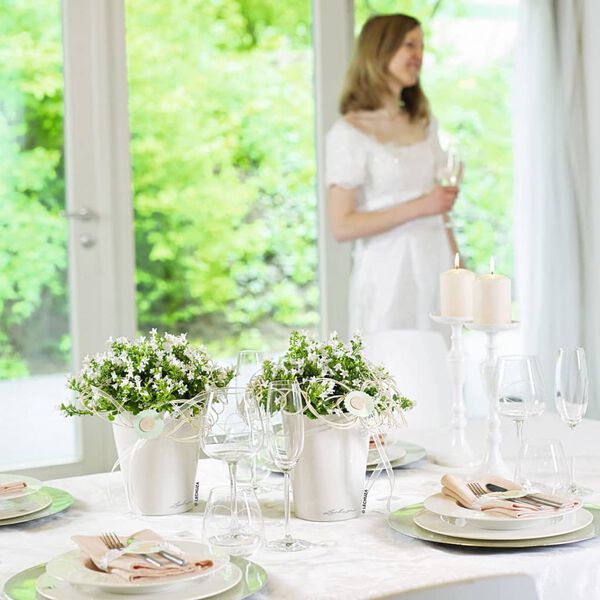 LECHUZA Fioriera MINI DELTINI ALL-IN-ONE Bianca