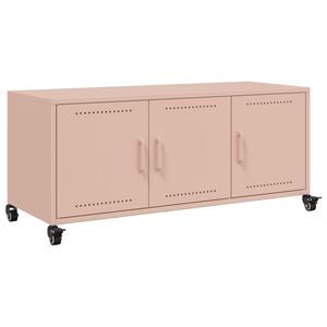 vidaXL Mobile TV Rosa 100,5x39x43,5 cm in Acciaio