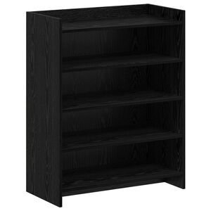 vidaXL Mobile per scarpe Rovere Nero 73,5 x 36 x 92 cm