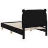 vidaXL Struttura letto bambini con testata Nero 80 x 160 cm Tessuto