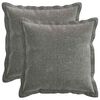 vidaXL Federa 2 pz HOUTEN Grigio Scuro 40 x 40 cm Tessuto Chenille