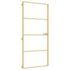 vidaXL Porta Interni Sottile Oro 93x201,5cm Vetro Temperato Alluminio