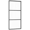 vidaXL Porta Scorrevole con Ferramenta 90x205cm Vetro ESG Alluminio