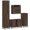 vidaXL Set Mobili da Bagno 4 pz Rovere Marrone in Legno Multistrato