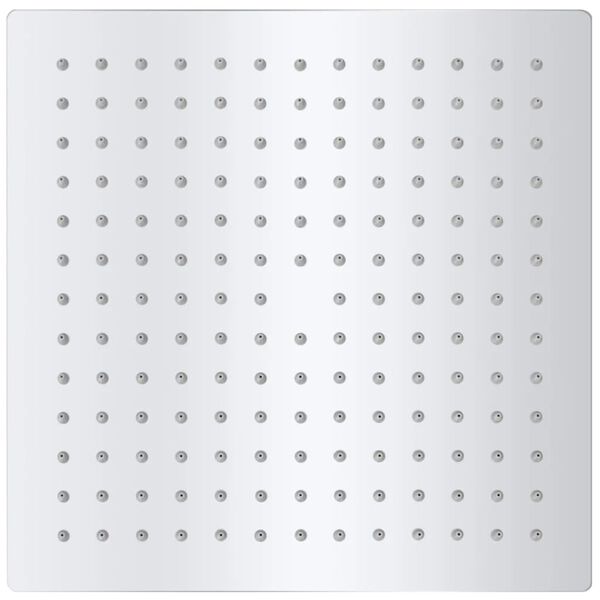 vidaXL Soffione per Doccia a Pioggia 2pz Acciaio Inossidabile 25x25 cm