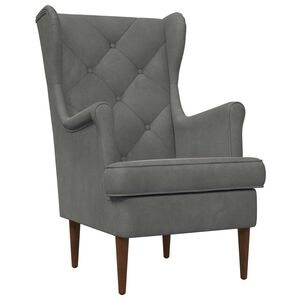 vidaXL Poltrona Grigio Scuro Velluto