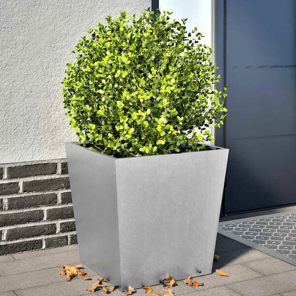 vidaXL Fioriere da Giardino 2 pz 50x50x50 cm in Acciaio Zincato
