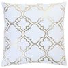 vidaXL Cuscini 2 pz Stampa con Lamina Bianchi e Oro 40x40 cm Cotone