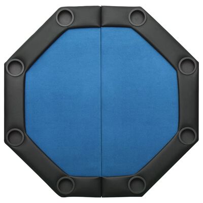 vidaXL Tavolo da Poker Pieghevole 8 Giocatori Blu 108x108x75 cm