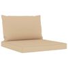 vidaXL Set Divani da Giardino 6 pz con Cuscini Beige