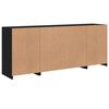 vidaXL Credenza con Luci LED Nera 163x37x67 cm
