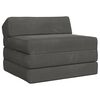 vidaXL Divano Letto Pieghevole Grigio Scuro 200 x 70 x 10 cm Velluto