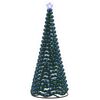 vidaXL Albero di Natale in tinsel con luci LED e base EKENAS 250 cm