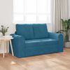 vidaXL Divano letto 60cm Blu Velluto