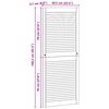 vidaXL Porta per Armadio con porta 4 pcs Naturale 140.5 x 2 x 59.5 cm
