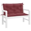 vidaXL Cuscini Panca Giardino 2pz Rosso Vino Mélange 100x50x7cm