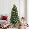 vidaXL Albero di Natale artificiale con 300 LED Verde 180 cm PE e PVC
