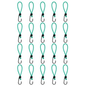 vidaXL Corde Elastiche con Ganci 20 pz 15 cm